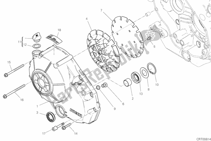 Tutte le parti per il Coperchio Frizione del Ducati Scrambler Icon Brasil 803 2020